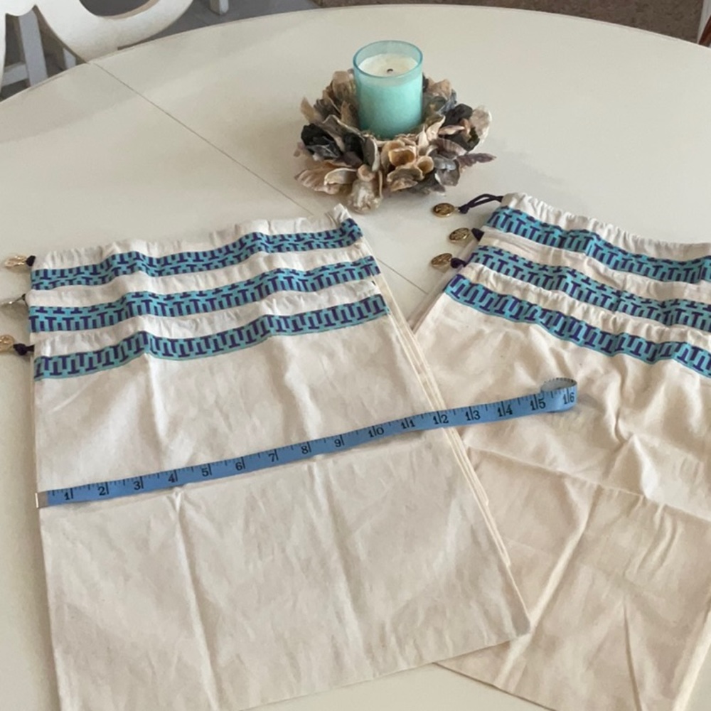 SIX Tory Burch Drawstring Shoe Bags